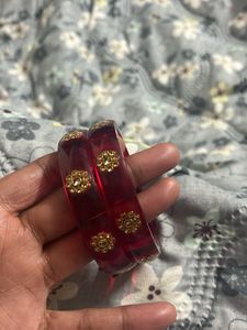 Red  plastic  bangles