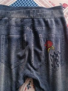 16-18yrs Distressed Graphic Print Tight