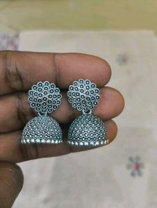 Oxidized Jhumka Earrings