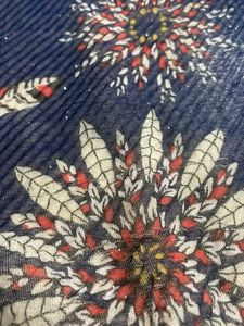 Printed Blue Floral Stole