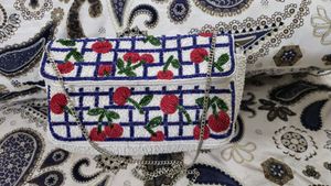 Primark UK Brand  Cute Cherry Beaded Shoulder Bag