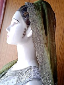 Elegant Olive Green Saree