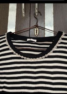 Warm Beaded Neck Top