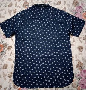 Diesel Navy Printed Cotton Shirt