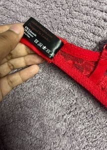Red Lace Push-Up Bra