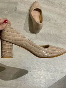 Elegant Nude Block Heels