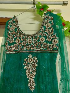 💚☘️ Wedding Beautiful Heavy Work Mehandi Dress