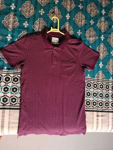 Red Flame Maroon Printed T-Shirt