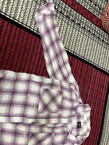 Purple Plaid Flannel Shirt