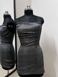 Padded Glitter Shimmer Bodycon Dress