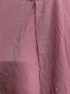 Dusty Rose Embellished Chiffon Topper