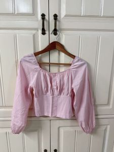 Pink Puff Sleeve Blouse 🎀