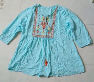 Boho Embroidered Tunic Kurta Top