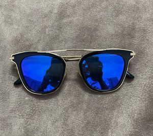 Blue Mirrored Sunglasses