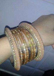 Heavy Golden Bangle Set, Size 2.4