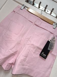 Baby Pink Belted Shorts(Brand New)