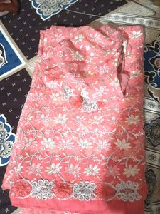 Pink Saree Wth Full Work