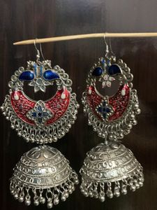 Silver Oxidized Jhumka