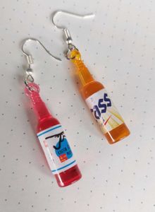 Bottle Earrings Colorful Mismatched Assorted