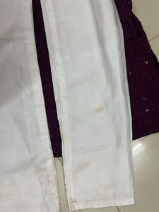 Maroon Kurta with Embellishments