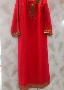 Pink Georgette Kurti With Hand Work