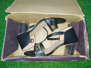 Stylish Black Transparent Girls Heels Uk 4.5 Diwal