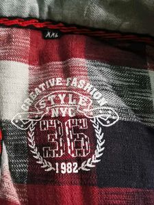 Red and Black Checked Long Sleeve Shirt