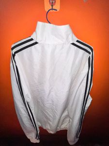 Adidas white windcheater