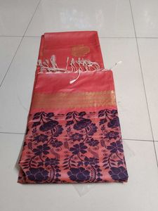 Orange borderless soft silk...