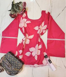 🆕 Pinteresty Royal Pink Handmade Short Kurta ✨🎀