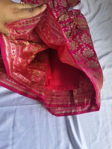 Pink Kids Benarasi Ready Saree