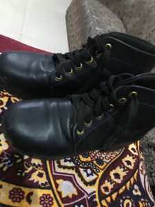 Black Leather Ankle Boots