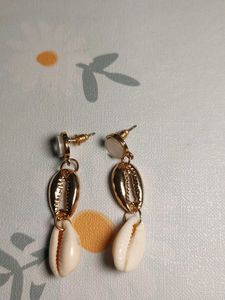 Cowrie Shell Dangle Earrings