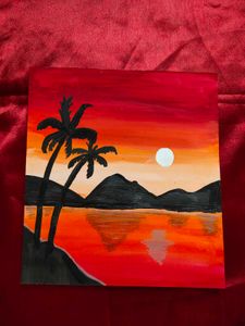 Handmade Sunset Seascape Artwork