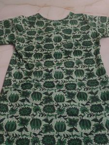 Green Floral Print Dress