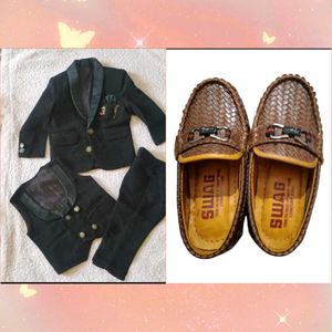 Coat Pent Set With Jutti