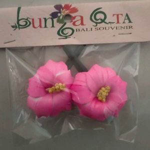 Tropical Flower Hair Clips - Set of 6