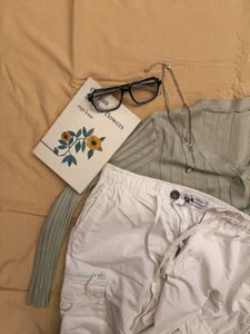 White Cargo Parachute Pants