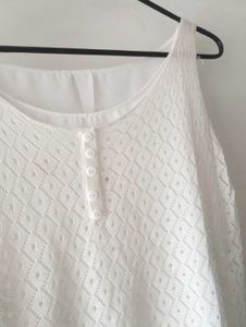White Sleeveless Top