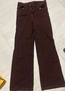 Brown Straight Leg Jeans