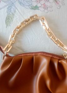Brown Chain Handle Bag