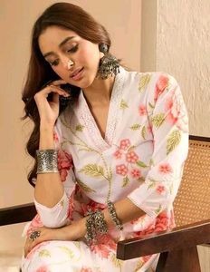 Designer printed Cotton Kurti Straight Kurta