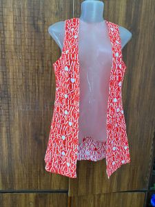 Red ♥️ Smarty Printed Jacket For Girls