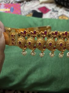 Vintage Gold Lakshmi And Manga Temple Waist Belt