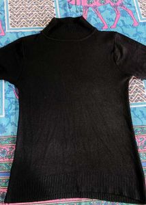 Black Turtleneck Top