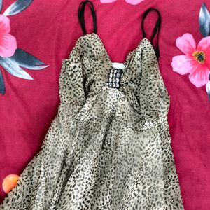 Animal Printed Western Dress Completely New In Condition No Flaws No Damage Not Worn More Than Once S And M Can Easily Wear This