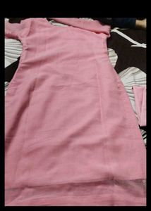 Pink Embroidered Kurta Set