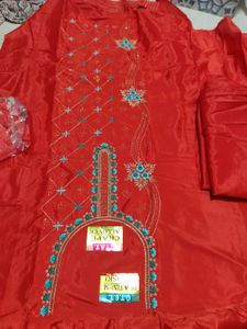 Crepe With Tikki Work Suit Sale