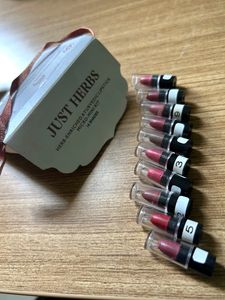Just Herbs Herb Enriched Ayurvedic Lipstick Micro Mini Kit-10 Shades Unused