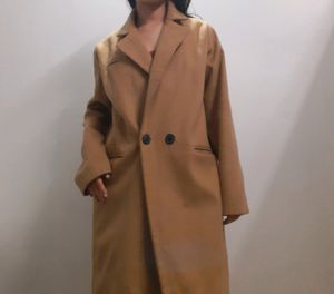 Wool Blend Korean Fashion Overcoat Women